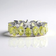 Anello in argento con Quarzo Limone