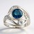 Anello in argento con Topazio Blu Londra (de Melo Essence)
