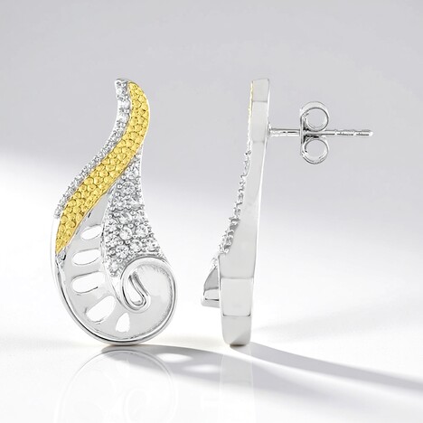 Orecchini in argento con Zircone (MONOSONO COLLECTION)