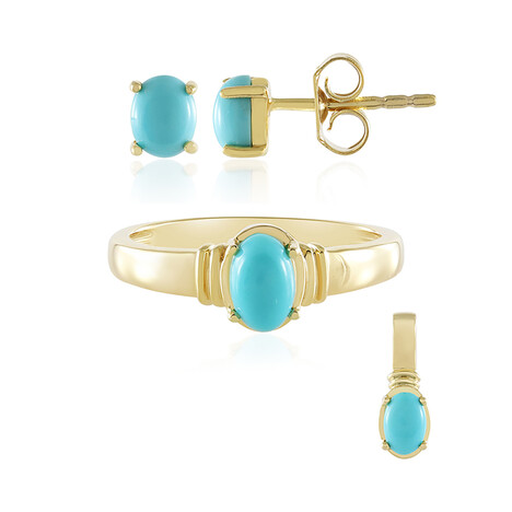 Zilveren ring met Sleeping Beauty Turkooisen