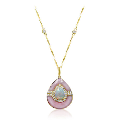 14K AAA Welo Opal Gold Necklace (CIRARI)