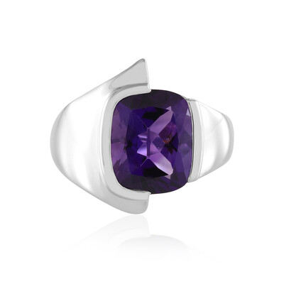 Anillo en plata con Amatista (de Melo)