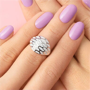 Bague en argent et Zircon