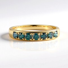 Anello in oro con Diamante Blu I2