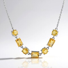 Collana in argento con Citrino