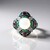 Anello in argento con Pietra di Luna Arcobaleno (Adela Silber)