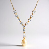 Collar en plata con Perla blanca Freshwater