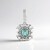 Pendentif en argent et Émeraude de couleur Paraiba