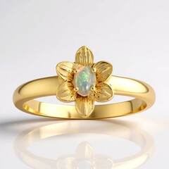 Anello in argento con Opale Australiano