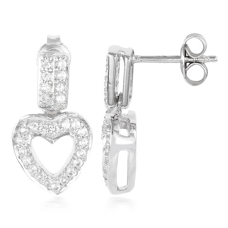 Weißer Topas-Silberohrringe