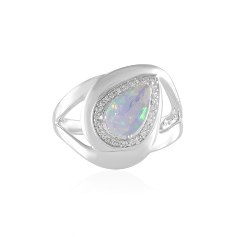 Zilveren ring met een AAA Welo-opaal (de Melo)