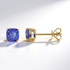 Orecchini in oro con Tanzanite AAA