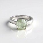 Anello in argento con Ametista Verde