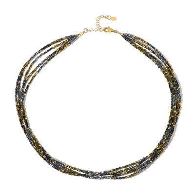 Collana in argento con Ematite Argentata (Riya)