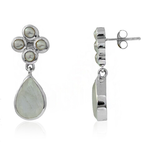 Orecchini in argento con Labradorite Bianca