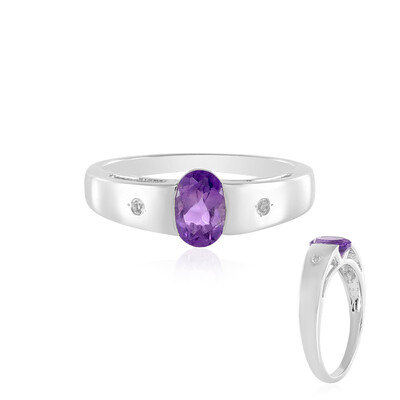 Anello in argento con Ametista Uruguay