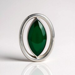 Ciondolo in argento con Calcedonio Verde (MONOSONO COLLECTION)