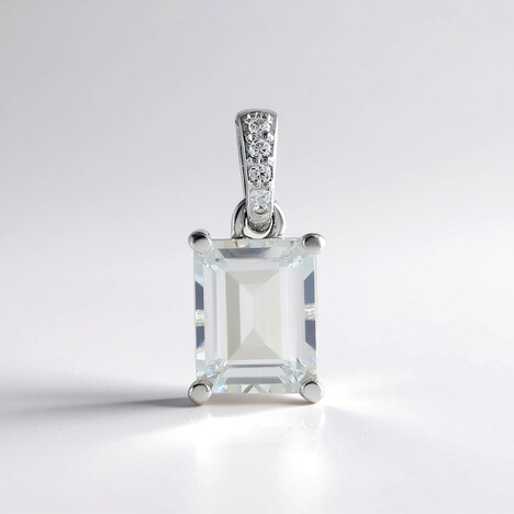 Pendentif en argent et Topaze blanche