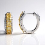 Orecchini in oro con Diamante Giallo SI2 (CIRARI)