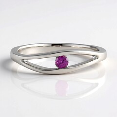 Anello in argento con Granato Magenta