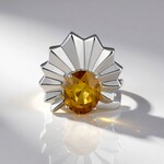 Anello in argento con Zircone Giallo (SAELOCANA)