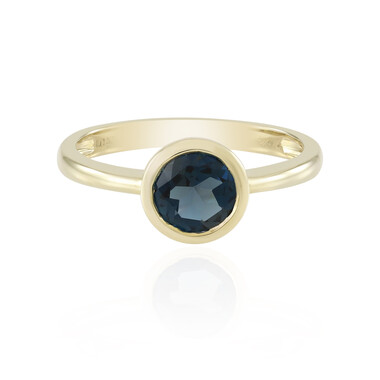 Londonblauer Topas-Goldring (de Melo Gold)