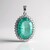 Ciondolo in argento con Fluorite Verde