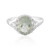 Zilveren ring met een groene amethist