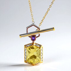 Collier en argent et Quartz de l'Ouro Verde (Gems en Vogue)