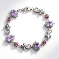 Bracciale in argento con Ametista (Dallas Prince Designs)