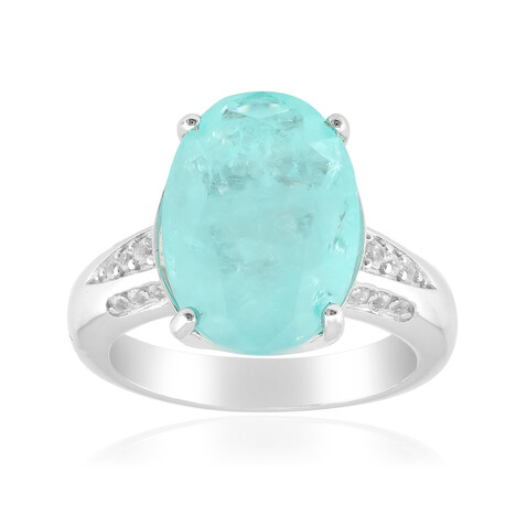 Blue Pastel Quartz Silver Ring