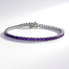 Bracciale in argento con Ametista Zambiana