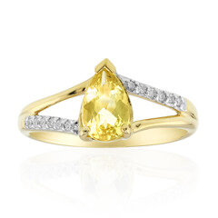 Gouden ring met een heliodoor