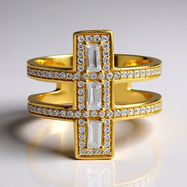 Anillo en plata con Topacio blanco