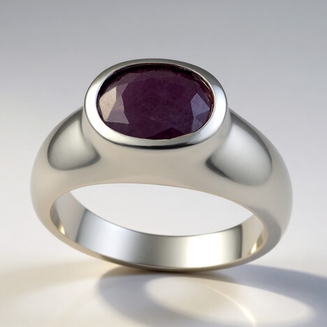 Anello in argento con Rubino