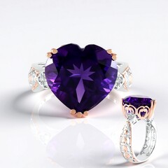 Anello in argento con Ametista (Gems en Vogue)