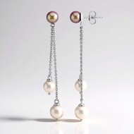 Pendientes en plata con Perla de Akoya (TPC)