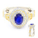 Bague en argent et Spinelle bleu cobalt (Gems en Vogue)
