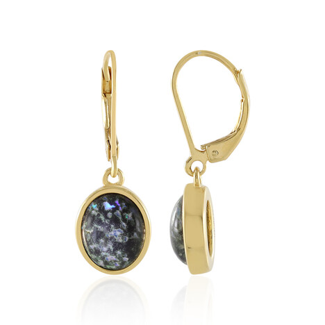 Leoparden-Opal-Silberohrringe