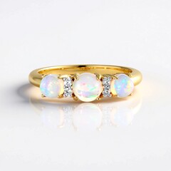 Anello in argento con Opale di Welo
