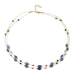Collana in argento con Cianite del Nepal (Riya)