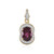 Colgante en oro con Granate Magenta