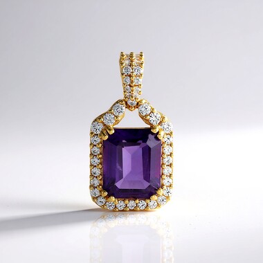 Moroccan Amethyst Silver Pendant