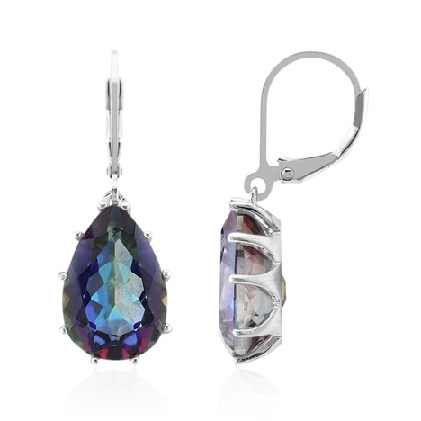 Lavendel-Mystik-Quarz-Silberohrringe