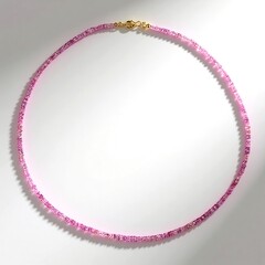 Collana in oro con Zaffiro Ceylon Rosa