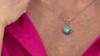 Colgante en plata con Turquesa azul del Mohave Kingman (Jones Lee)