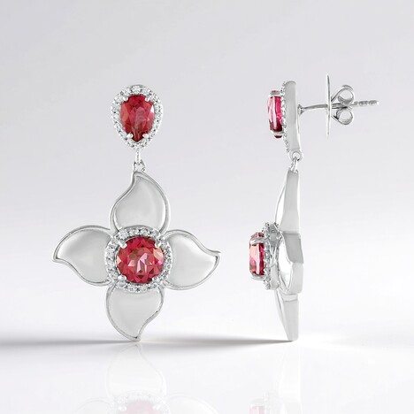 Orecchini in argento con Topazio Rosa (Dallas Prince Designs)