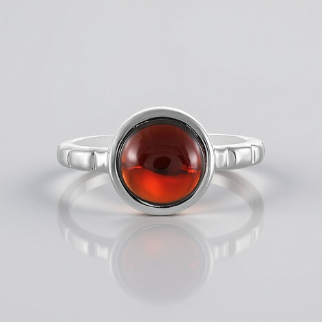 Anello in argento con Granato Mozambico