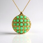 Zilveren halsketting met chrysopraasstenen (KM by Juwelo)