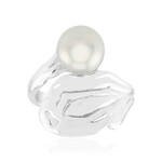 Anello in argento con Perla d'Acqua Dolce Bianca